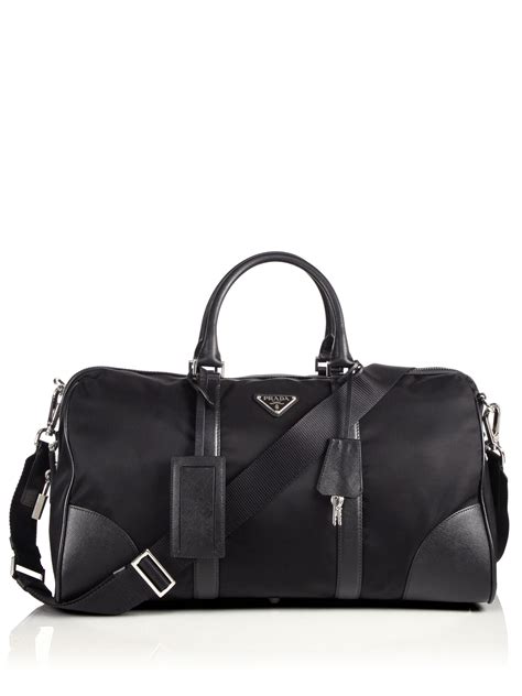 prada black holdall|prada men's duffle bag.